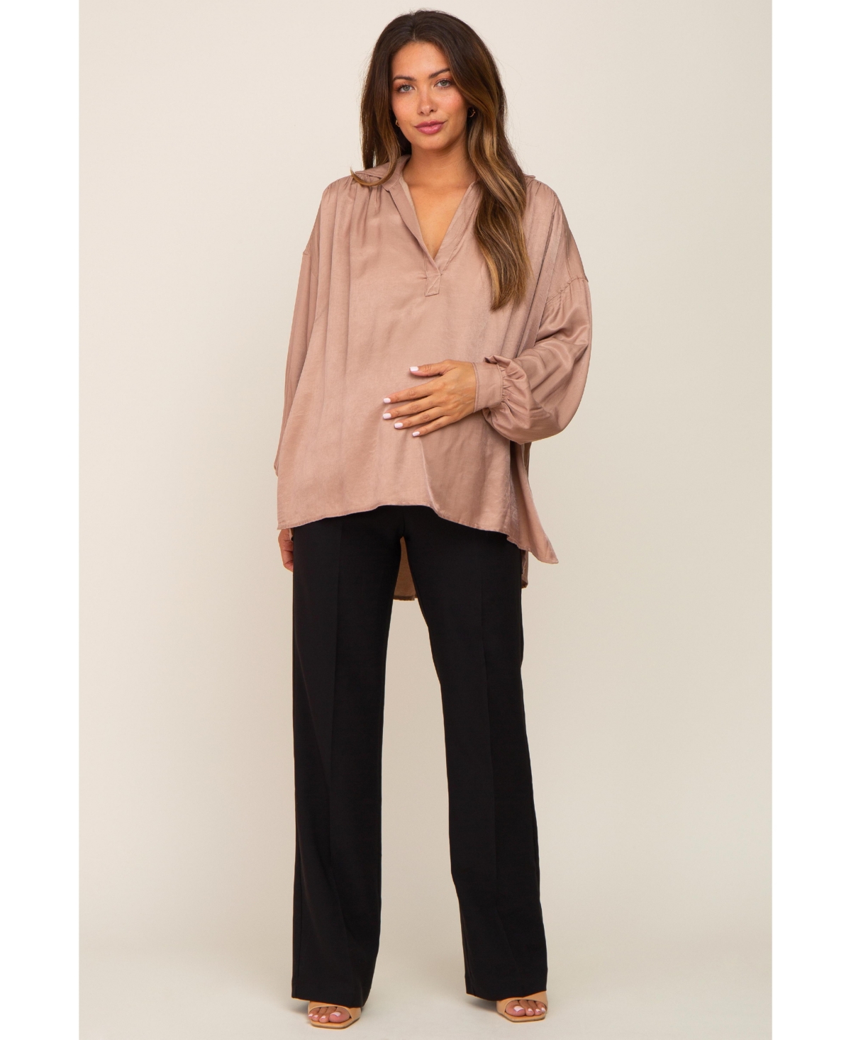 Pinkblush Maternity Black Straight Leg Dress Pants