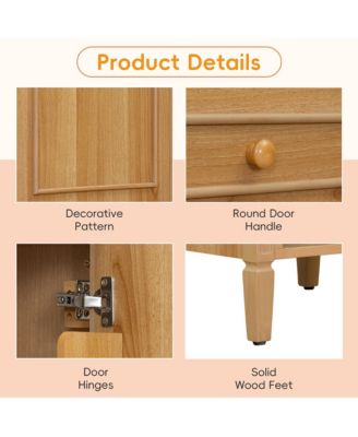 Solid Wood Vanity with Sink Adjustable Shelf Tilt-Out Drawer