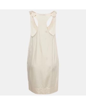 Women's Pink Silk Blend Sleeveless Mini Dress