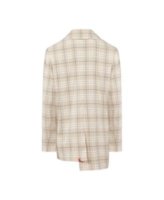 Women's Linen-Blend Checked Free Heaven Blazer