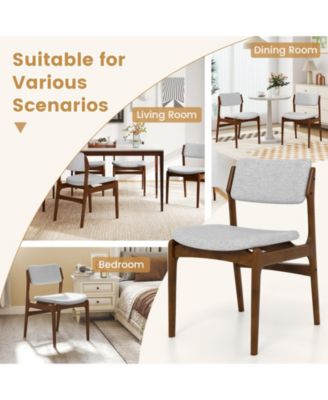 Modern Padded Dining Chairs Set of 2 w/Padded Seat Tilt Backrest for Dining Room