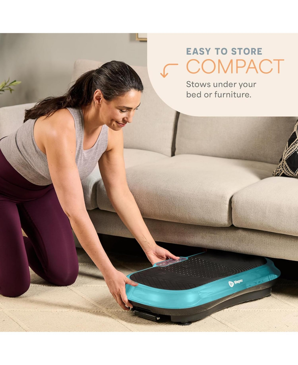 Lifepro Waver Vibration Plate – Full-Body Workout Machine with Loop Bands, 99 Speed Settings, for Muscle Activation, Toning & Recovery