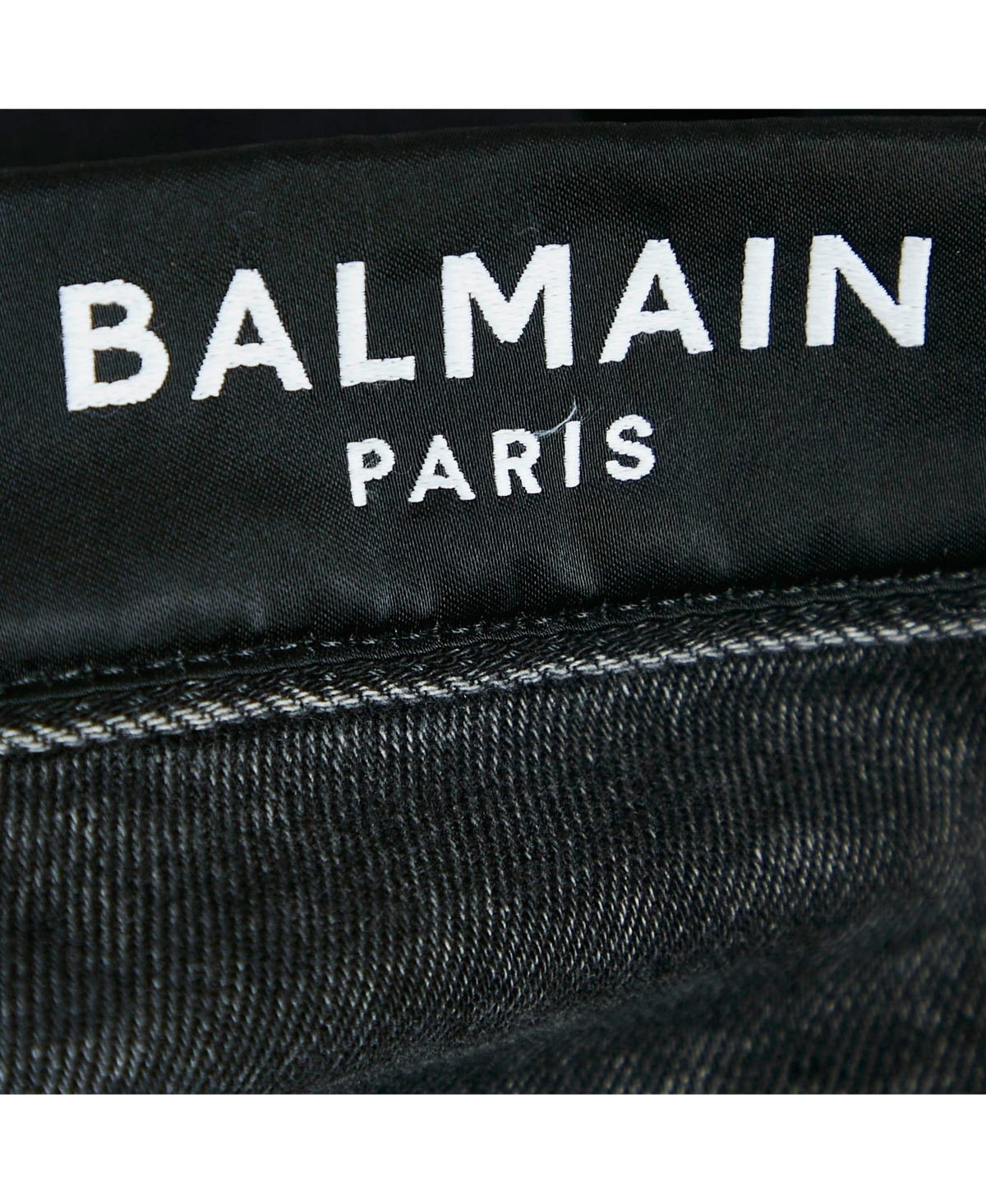 Pre-Owned Balmain Men's Grey Denim Slim Fit Jeans