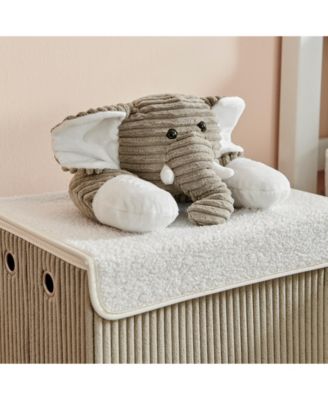 Collapsible Corduroy Kids Plush Laundry Hamper Toy Storage