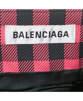 Women's Pink Gingham Check Pencil Skirt