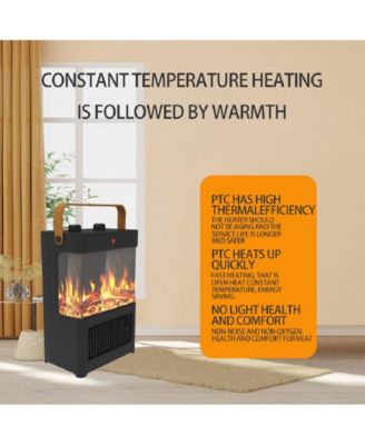 Electric Fireplace Heater for Indoor Use, 1500W Space Heater Fireplace with 3D LED Flame, Double Safety Protection