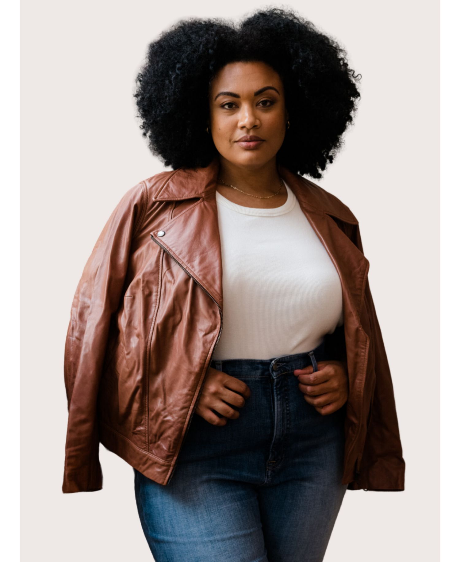 Plus Size Maha Leather Jacket