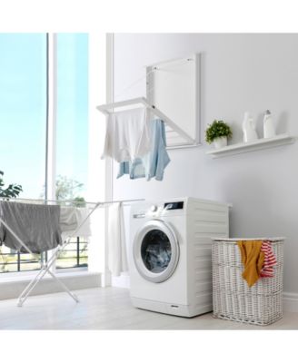 Folding Wall Mounted Drying Rack - White