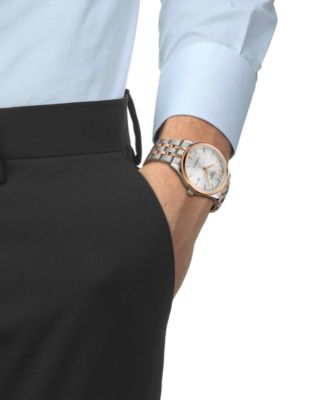 Men's gray stainless steel Bracelet Watch, 40mm