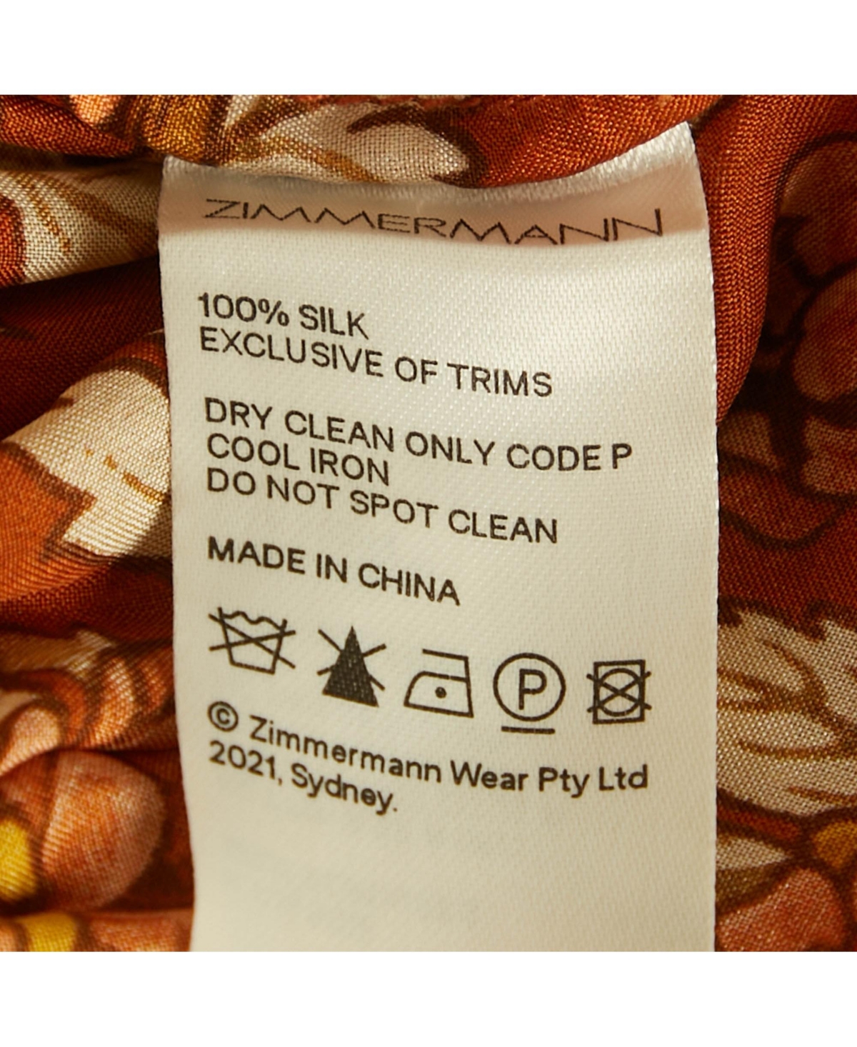 Pre-Owned Zimmermann Women's Brown Printed Silk Andie Short