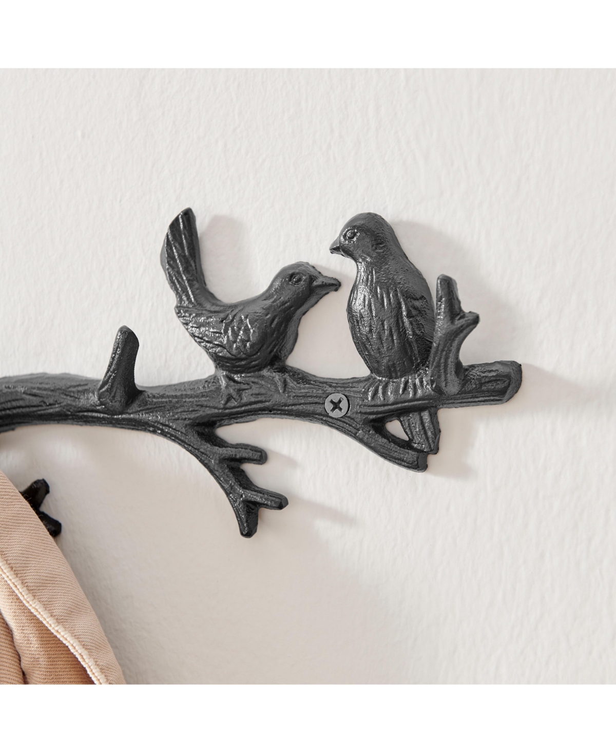Danya B Birds on Tree Branch Decorative Utility Hook Unit with 4 Hooks