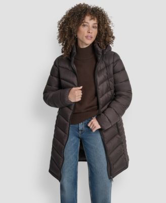 Women's Zip-Front Long Coat
