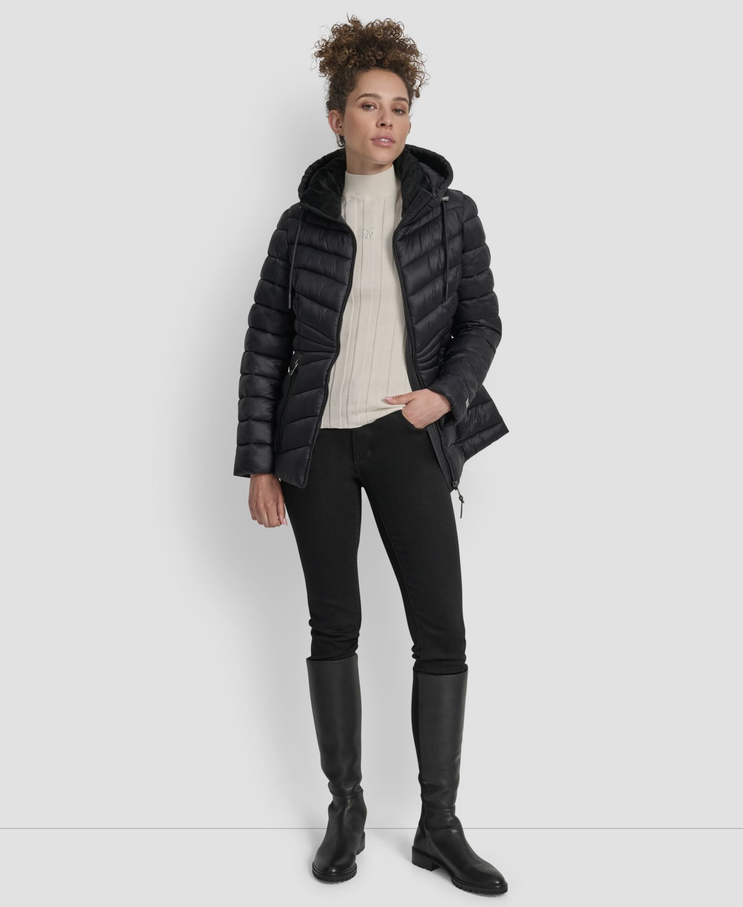 Women's Zipper-Front Coat