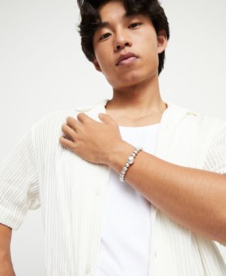 Classic Silver Bead Strand Bracelet