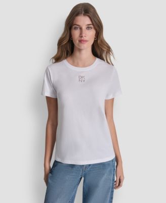 Women's Stacked Eyelet Logo Crewneck T-Shirt