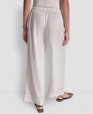 Women's High Rise Pull-On Wide Leg Ankle Pants