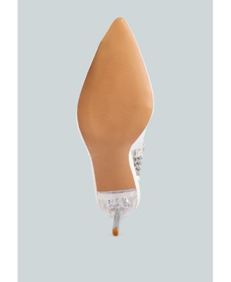 Womens Goddess Metallic Stiletto Heel Slingback Sandals