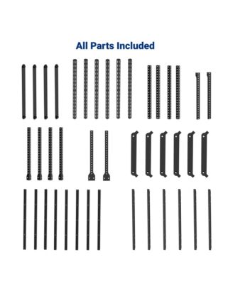 Max Series Frame 48 in. W x 96 in. D x 24 - 40 in. H Black Heavy Duty Ceiling Mounted Overhead Garage Storage Rack-GR48FBMAX-E