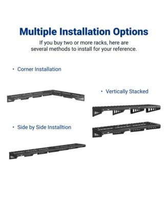 Heavy Duty Garage Wall Shelf MAX Series, Black — 48" X 16"