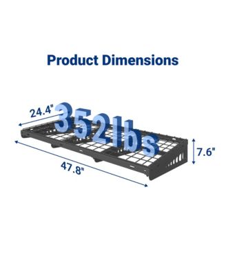 Heavy Duty Garage Wall Shelf MAX Series, Black — 48" X 24"