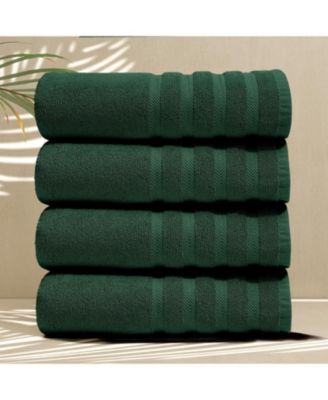 Luxury Soft & Absorbent 100% Ring Spun Cotton Bath Towels for Bathroom, Shower, Spa - 4 Piece Bath Towel Set