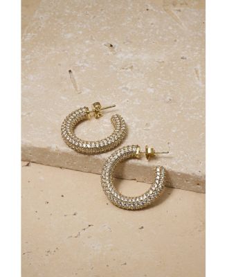 Alex Crystal Hoops