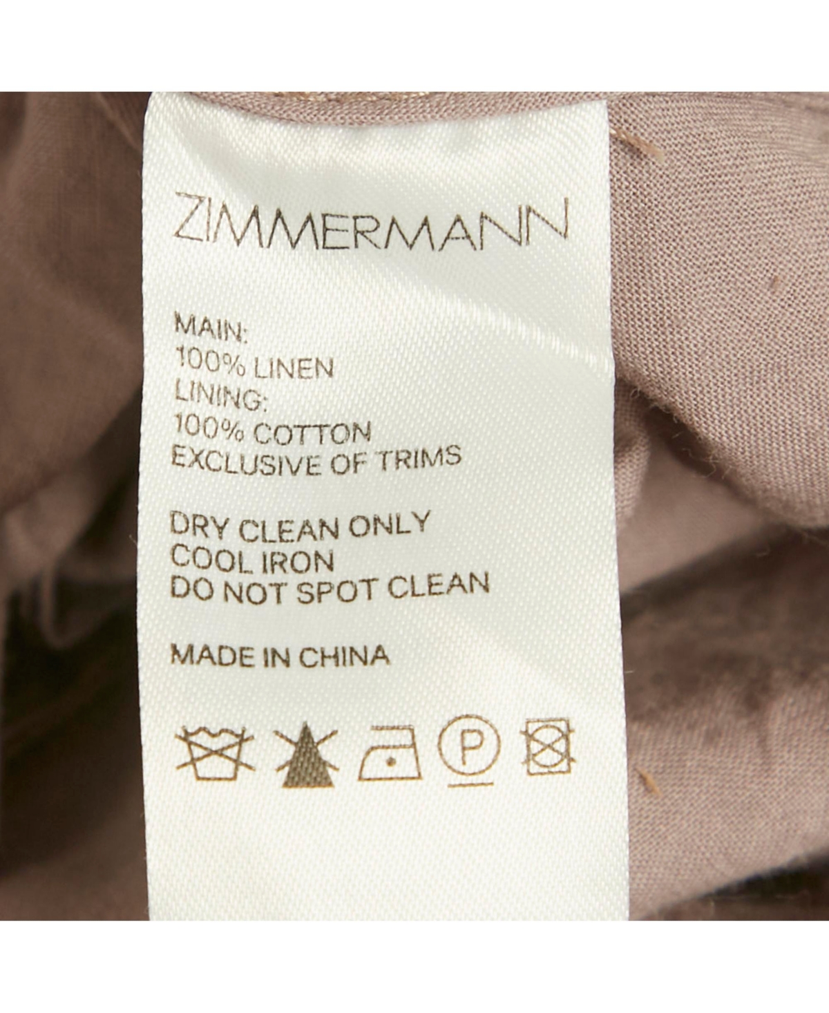 Pre-Owned Zimmermann Women's Mauve Floral Print Linen Juniper Mini Dress