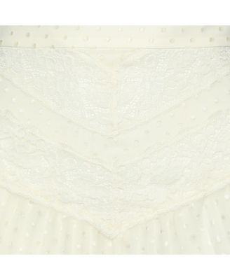 Women's Cream Espionage Sunburst Pleated Lace Skirt