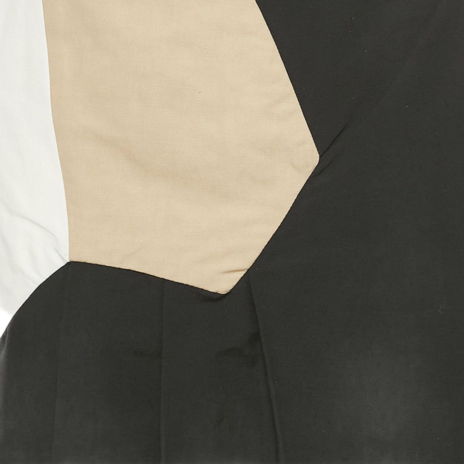 Women's Black Cotton Blend Pleated Knee Length Skirt