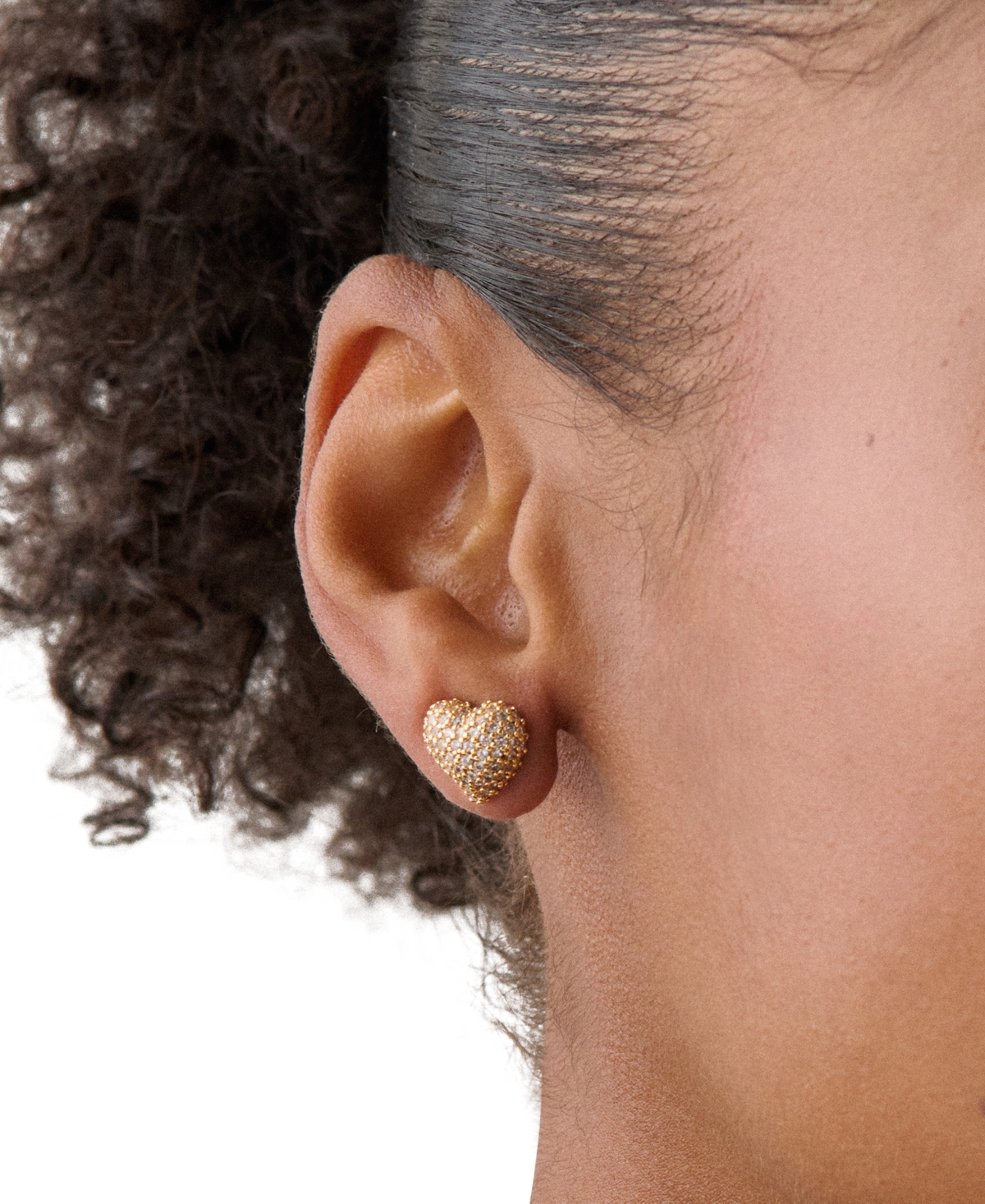 kate spade new york Amour Cubic Zirconia Gold-Tone Pave Stud Earrings