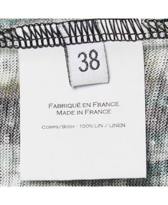 Women's Vintage Multicolor Printed Linen Knit Buttoned Detail Tank Top