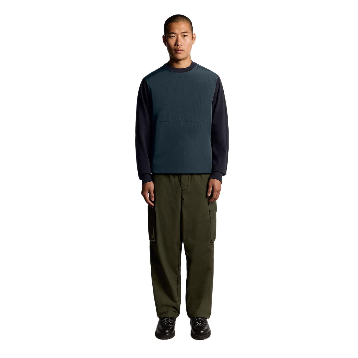 Men's Half Raglan Hybrid Long Sweatshirt