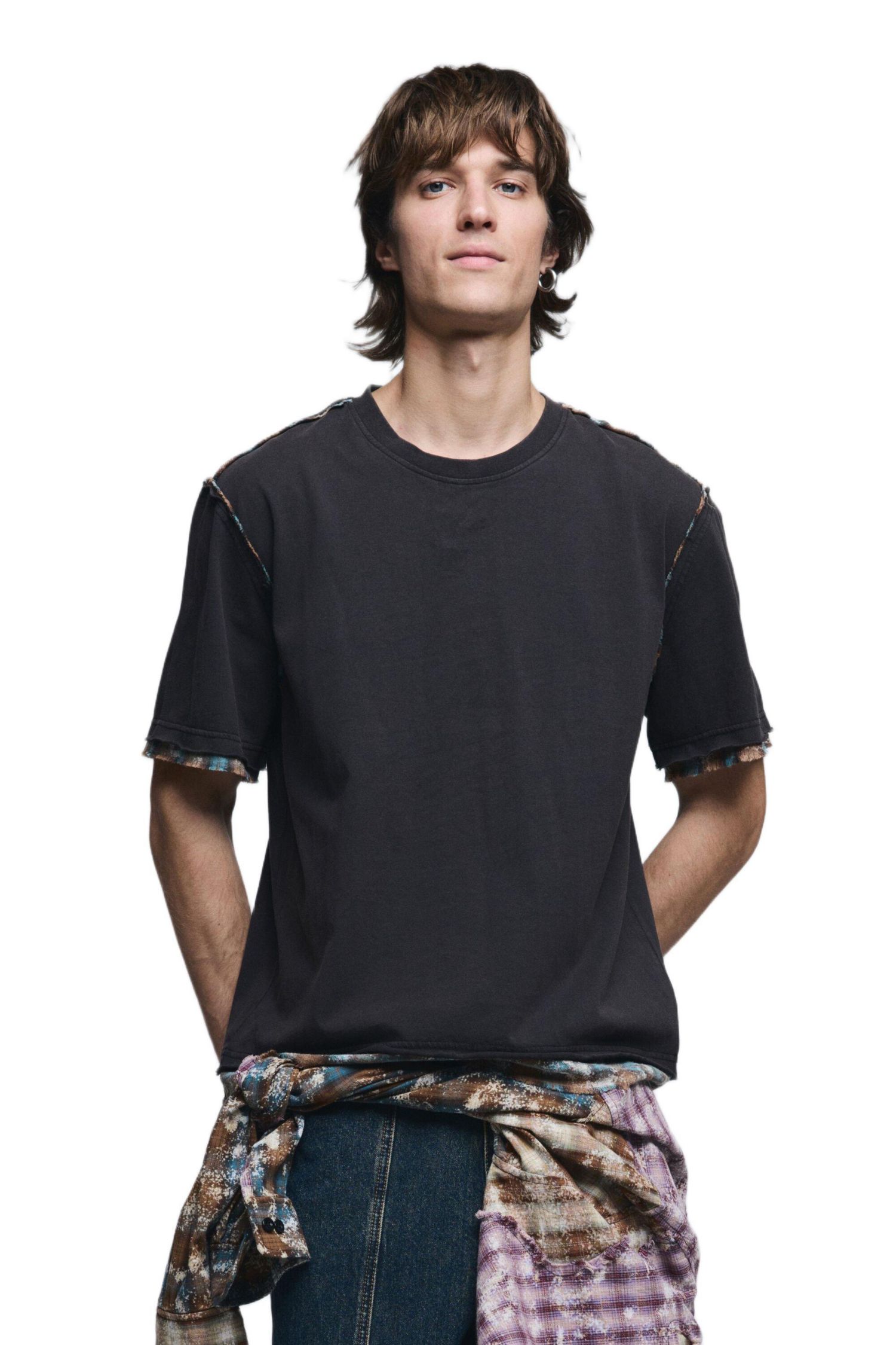 Men's Men s Short-Sleeve Seam Detail T-Shirt
