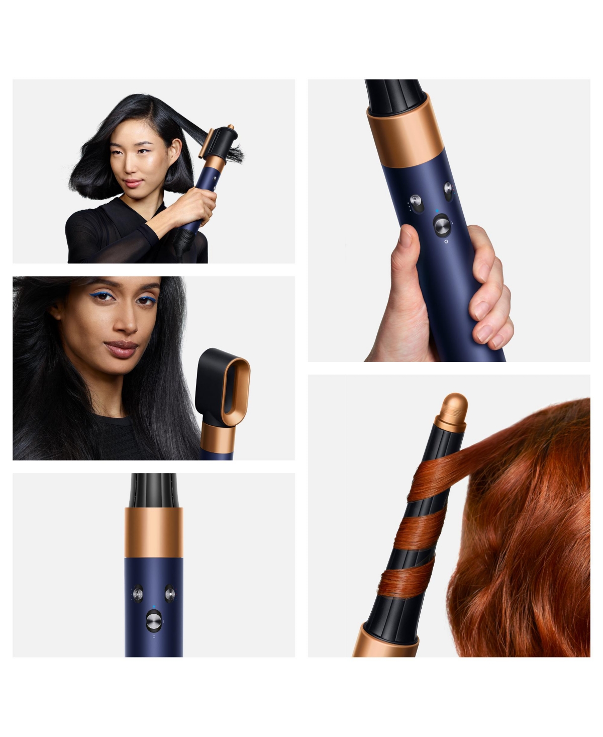 Dyson Airwrap i.d. Straight+Wavy multi-styler | Prussian blue/Rich Copper