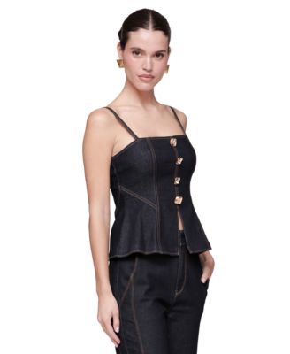 Women's Square Neck Peplum Top