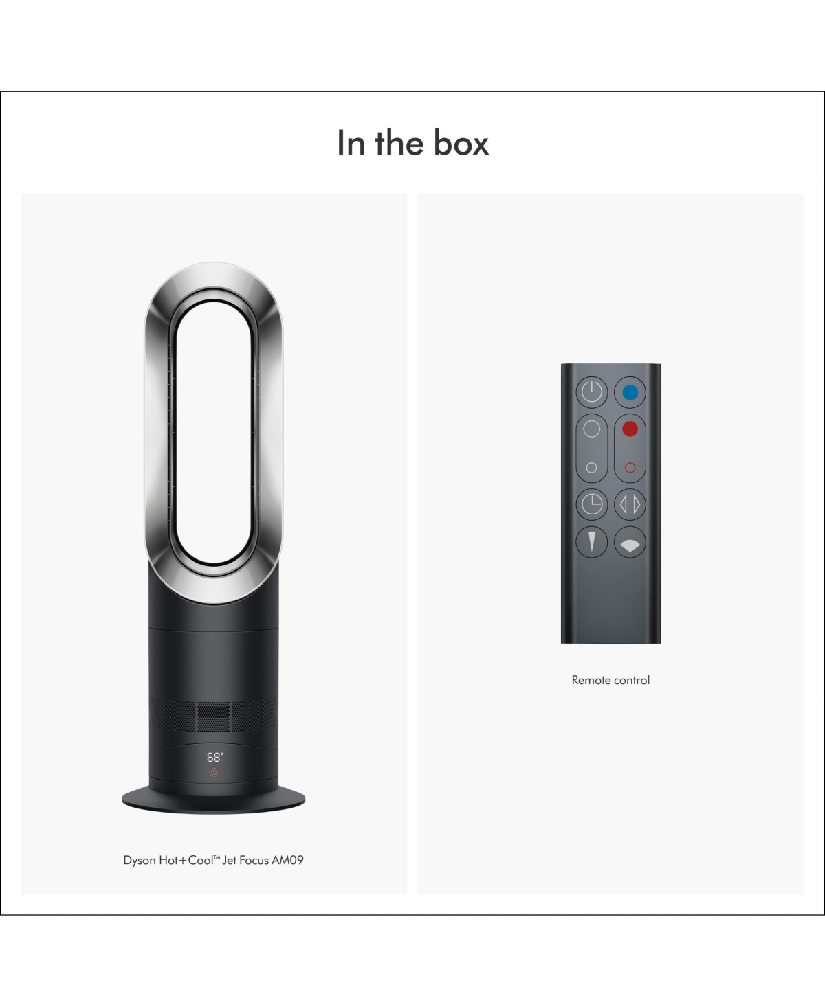 Dyson Hot+Cool Jet Focus fan heater AM09 | Black/Nickel