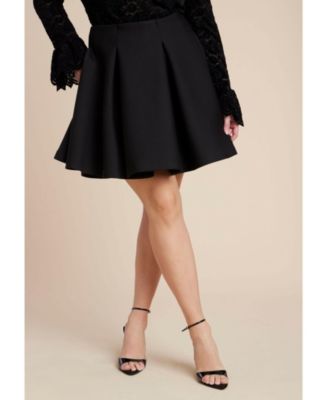 Women's Plus Size Flouncy Pleated Mini Skirt