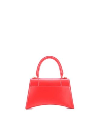 Small Hourglass Top Handle Bag Leather