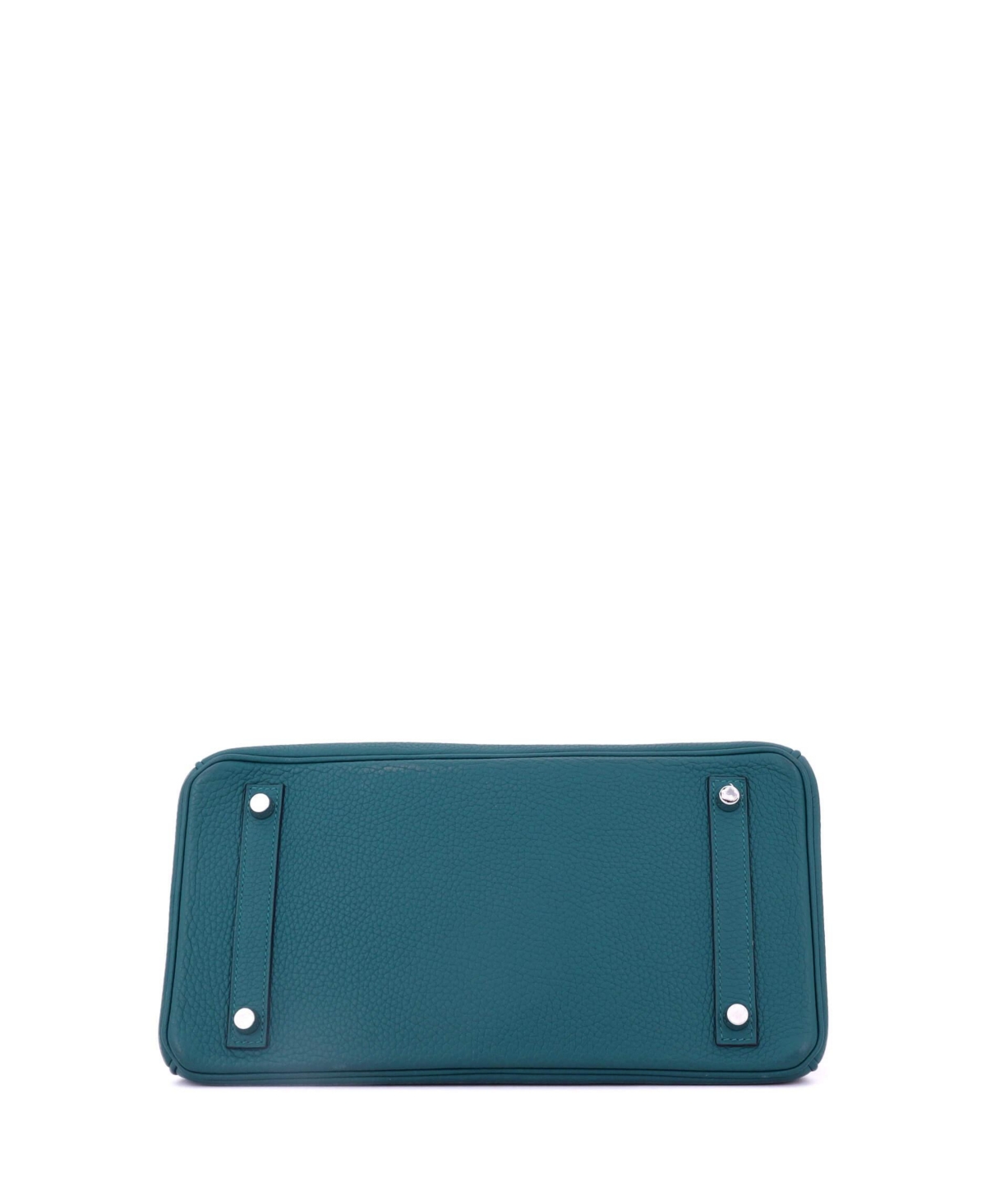 Pre-Owned Hermes Birkin 25 Handbag Green Togo with Palladium Hardware