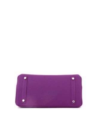 Birkin 30 Handbag Purple Epsom with Palladium Hardware