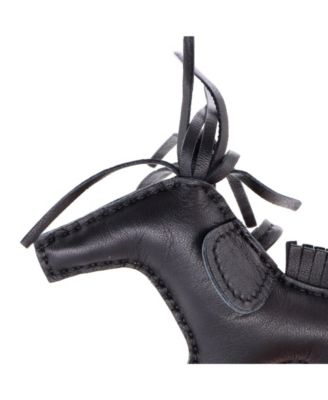 Pre-Owned HERMES PM So Black GriGri Rodeo Bag Charm Leather