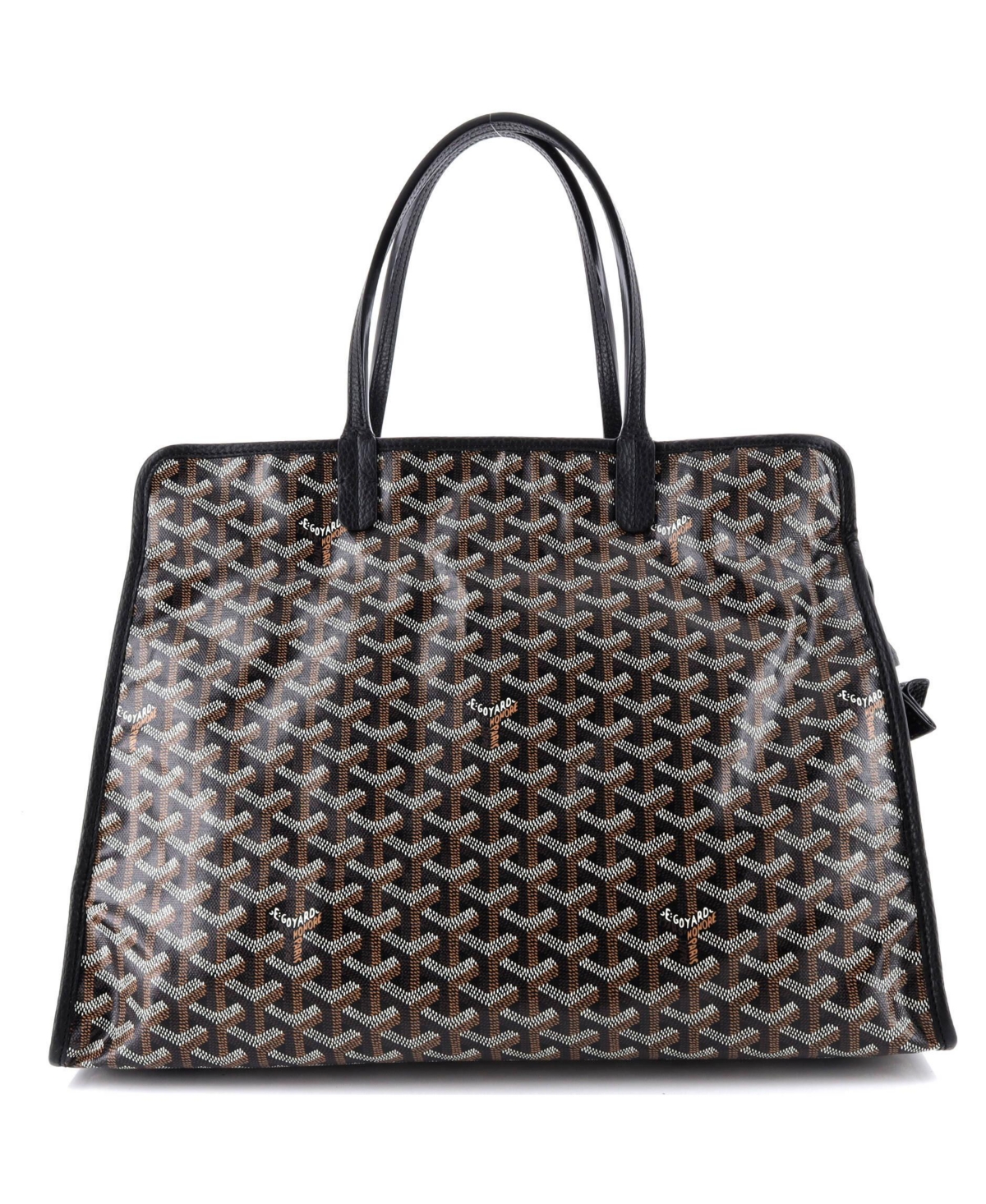 Pre-Owned Goyard Pm Hardy Pet Carrier Coated Canvas