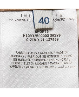 Women's Beige Camouflage Print Cotton Shorts