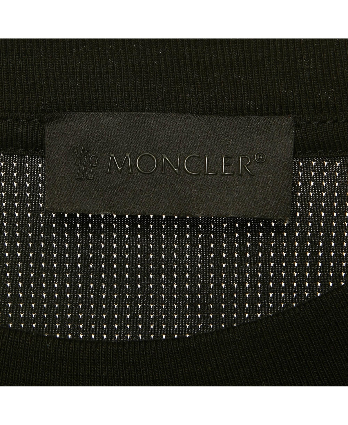 Pre-Owned Moncler Women's Black Logo Applique Jersey Crewneck T-Shirt