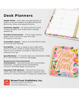 Bonnie Marcus OFFICIAL | 2026 6 x 7.75 Inch Weekly Desk Planner | Foil Stamped Cover