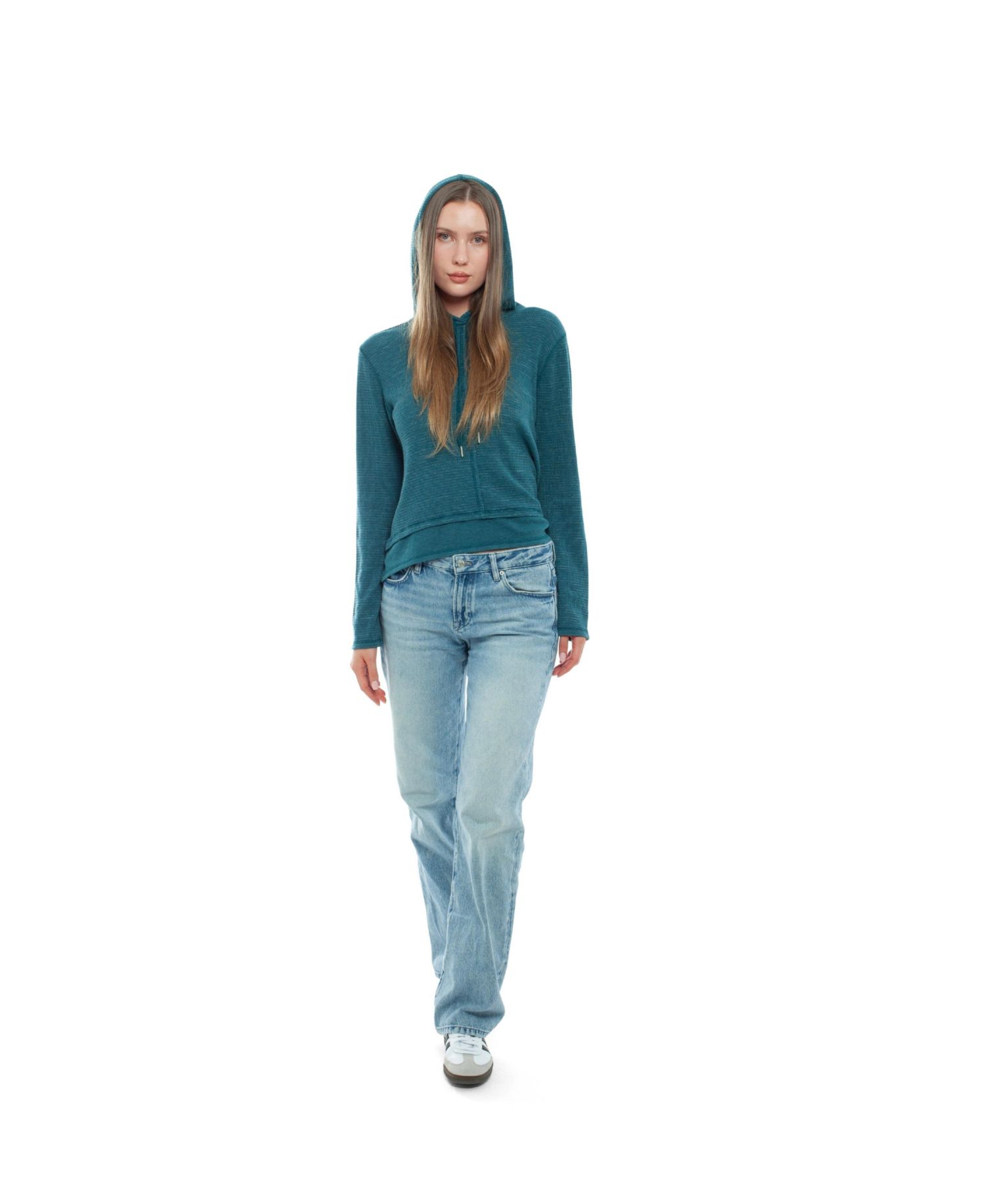 Women's Clothing Long Sleeve Double Peplum Hoodie
