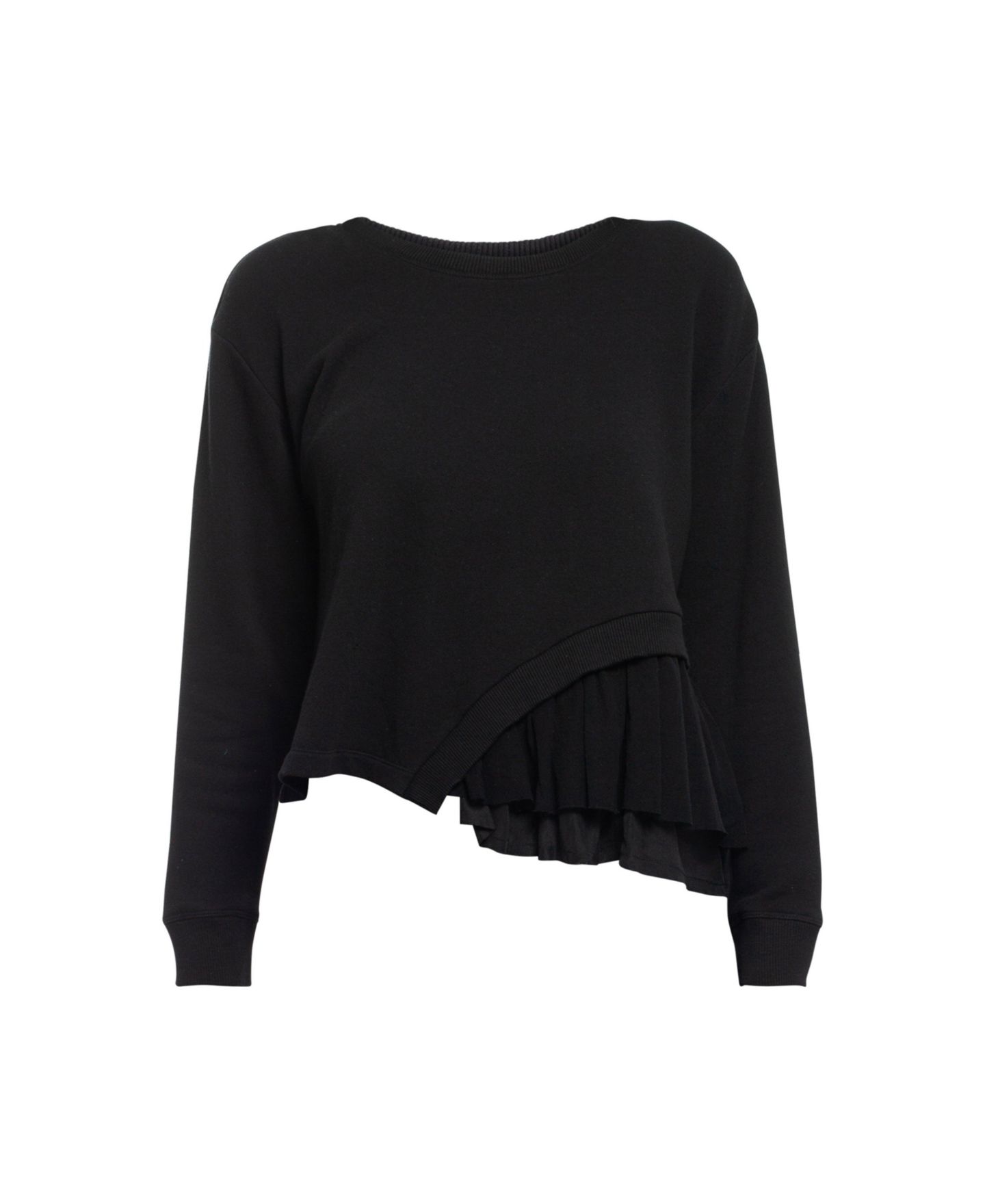 Женская толстовка WILT Clothing Round Neck Mix Media, цвет: Чёрный — фото 4