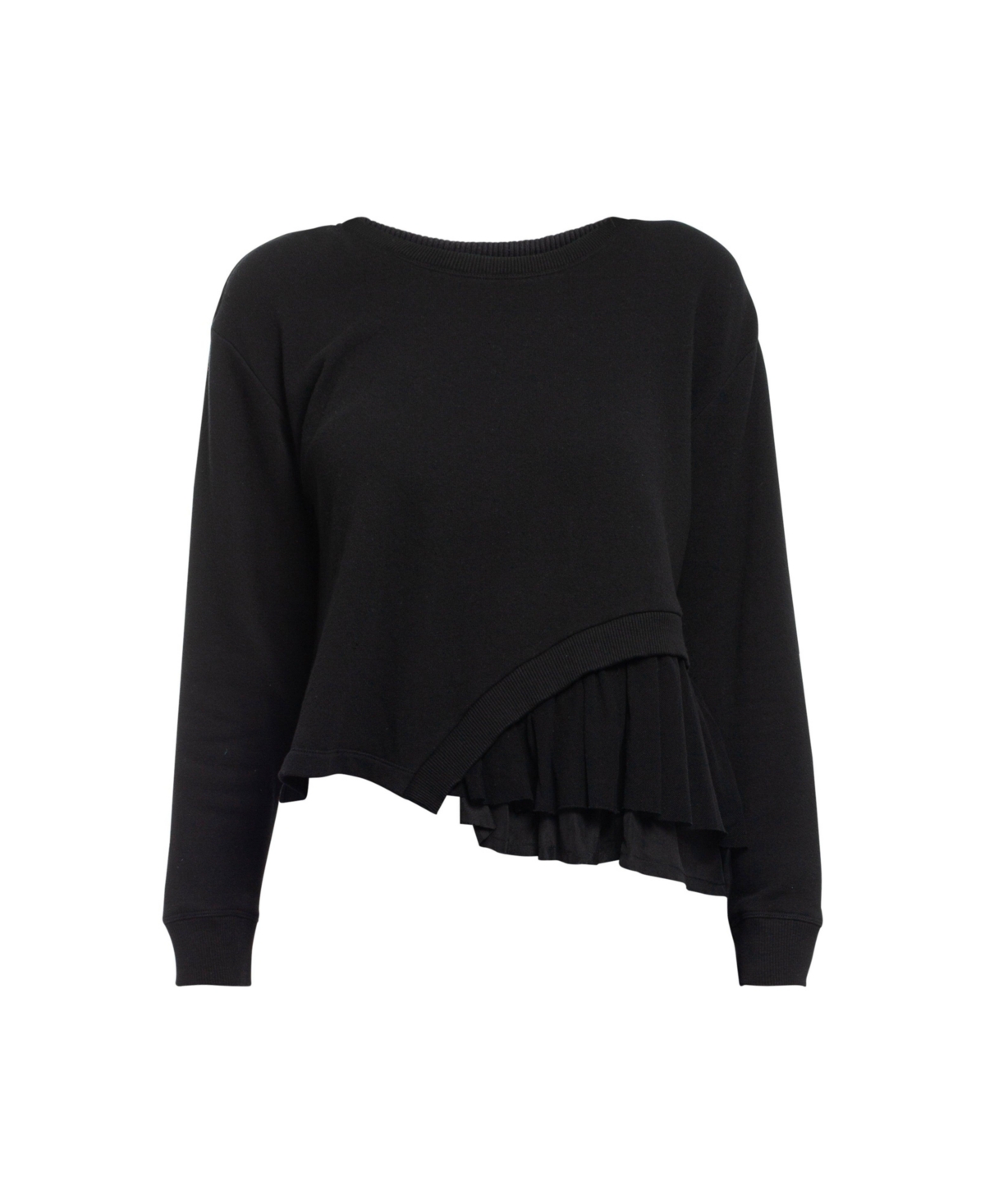 Wilt Clothing Women's Round Neck Mix Media Sweatshirt