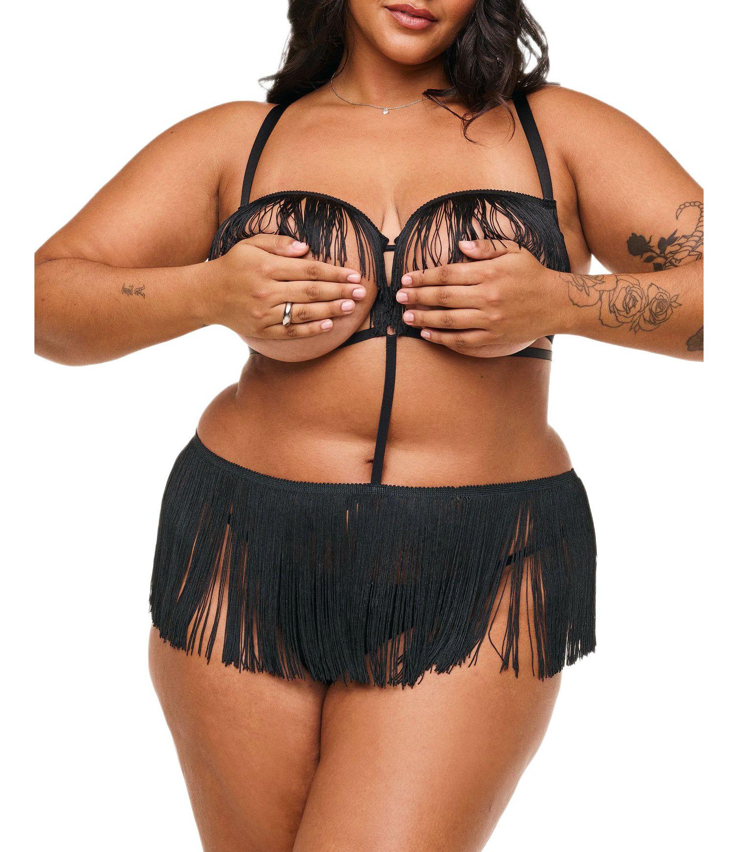 Plus Size Neveah Fringe Playsuit Lingerie