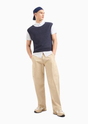 Men's Slim-Fit Tonal Geo Logo-Print Button-Down Shirt